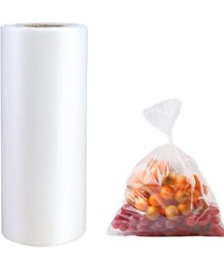 12inch X 16inch Plastic Produce Bag on a Roll, Clear Produce Bag for Fruits, Vegetable, Kitchen, Food Storage Bags, 350 Bags/Roll, White