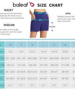 BALEAF Women's 5" Quick Dry High Waisted Swim Board Shorts UPF 50+ Swimsuit Bottom Trunks with Liner