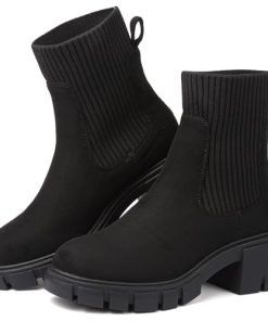 BKWHDAY Women's Chelsea Platform Ankle Boots